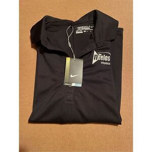 Nike Golf Dri-Fit Polo V Neck Fitted Shirt Adult XL Black Promo Womens